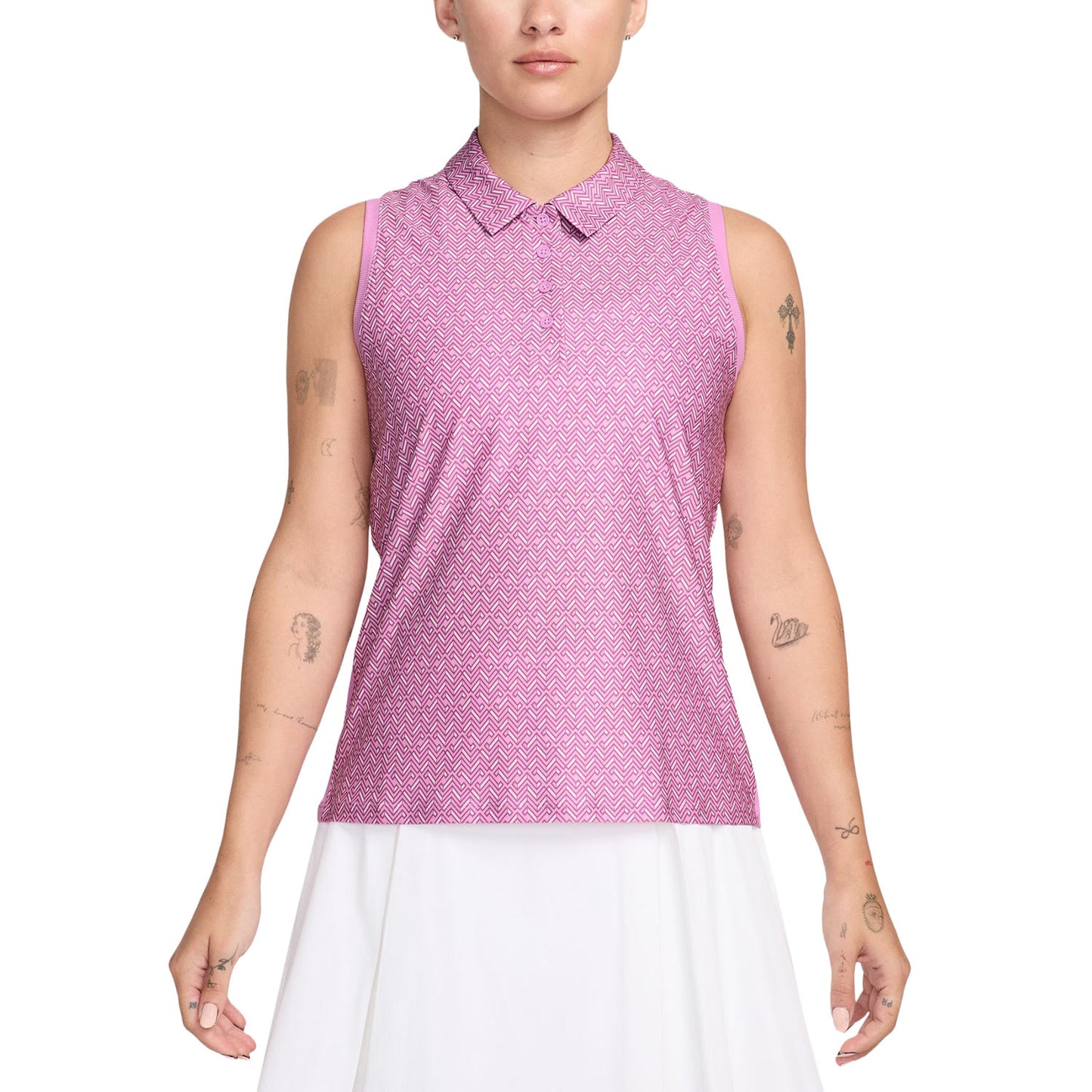 Nike Women's Dri-Fit Victory Print Sleeveless Golf Polo