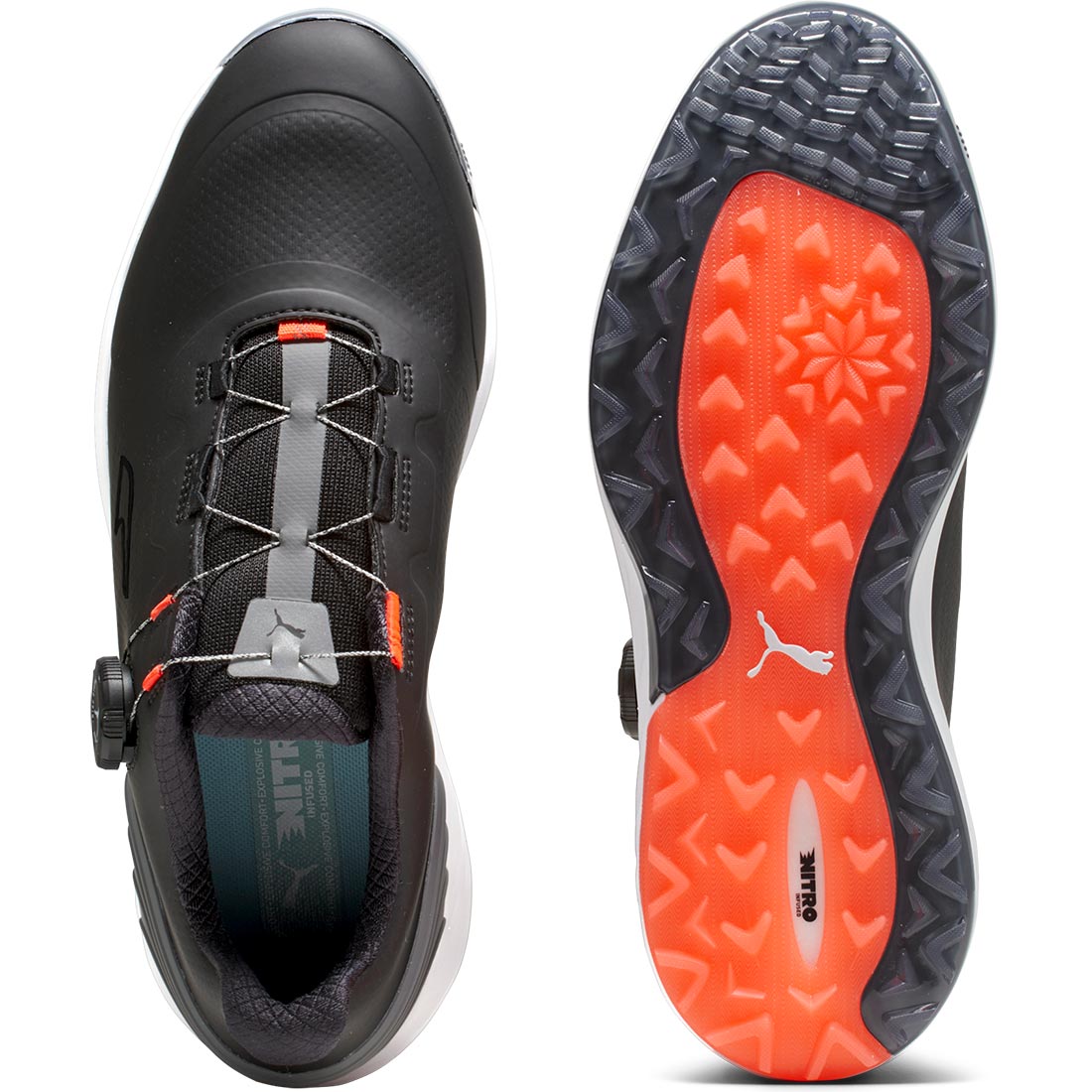 PUMA Nitro ゴルフシューズ 黒/赤 PUMA（プーマ） メンズ ゴルフ ファントムキャット ニトロ ディスク