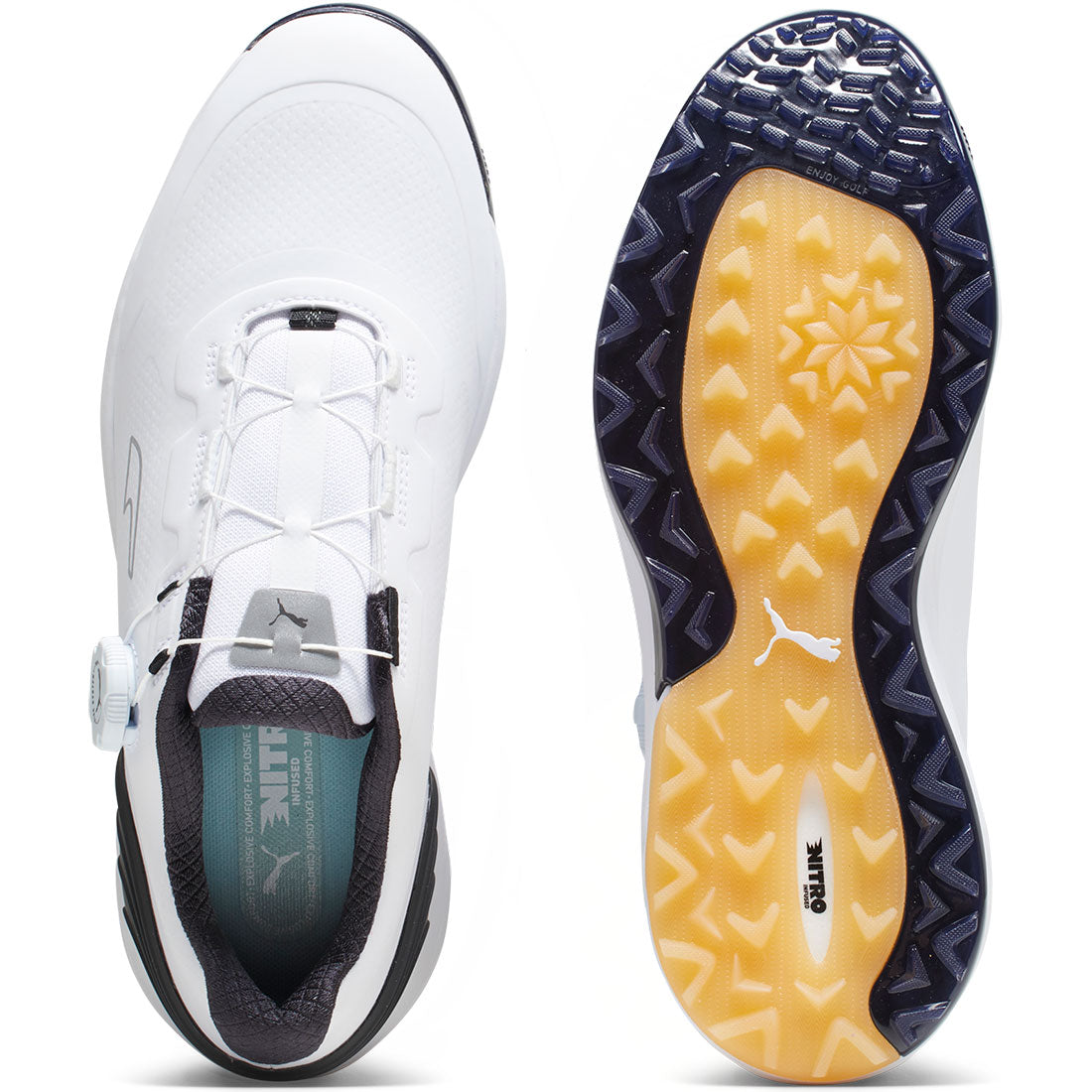 Puma AlphaCat Nitro Disc Golf Shoes White/Black – Golf Discount