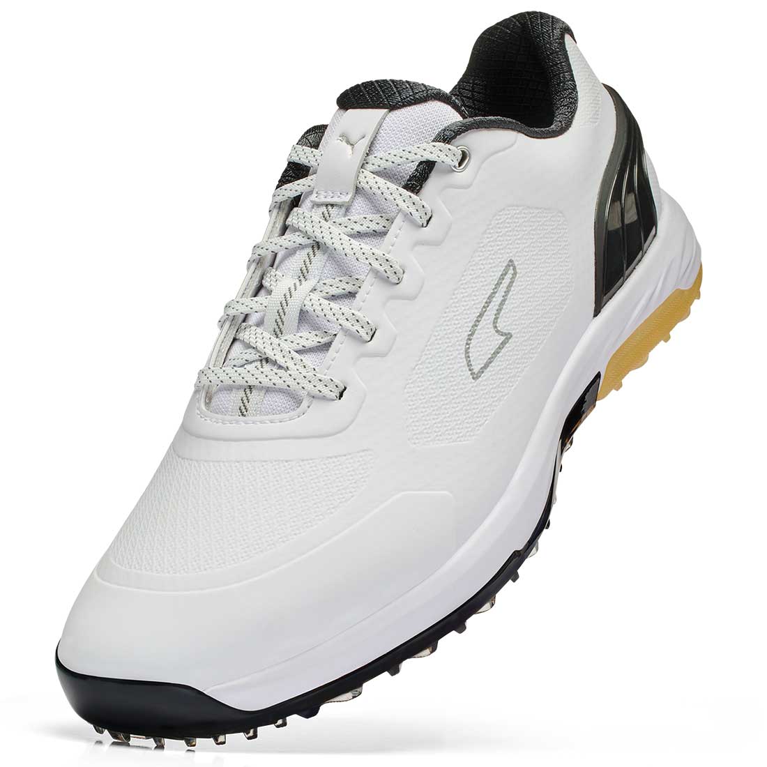 Puma Alphacat Nitro Golf Shoes White/Black/Gum – Golf Discount
