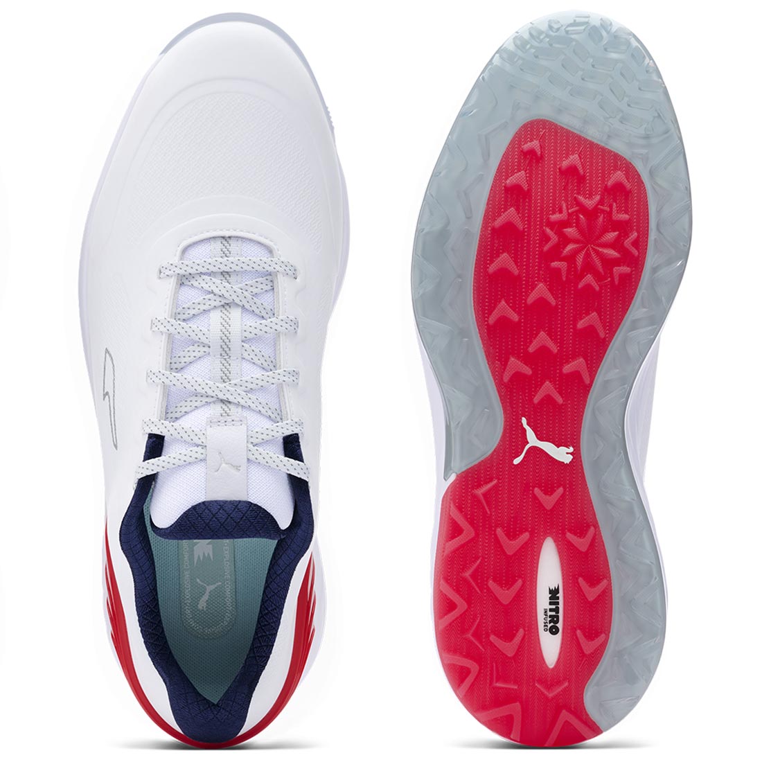 Puma Alphacat Nitro Golf Shoes White/For All Time Red