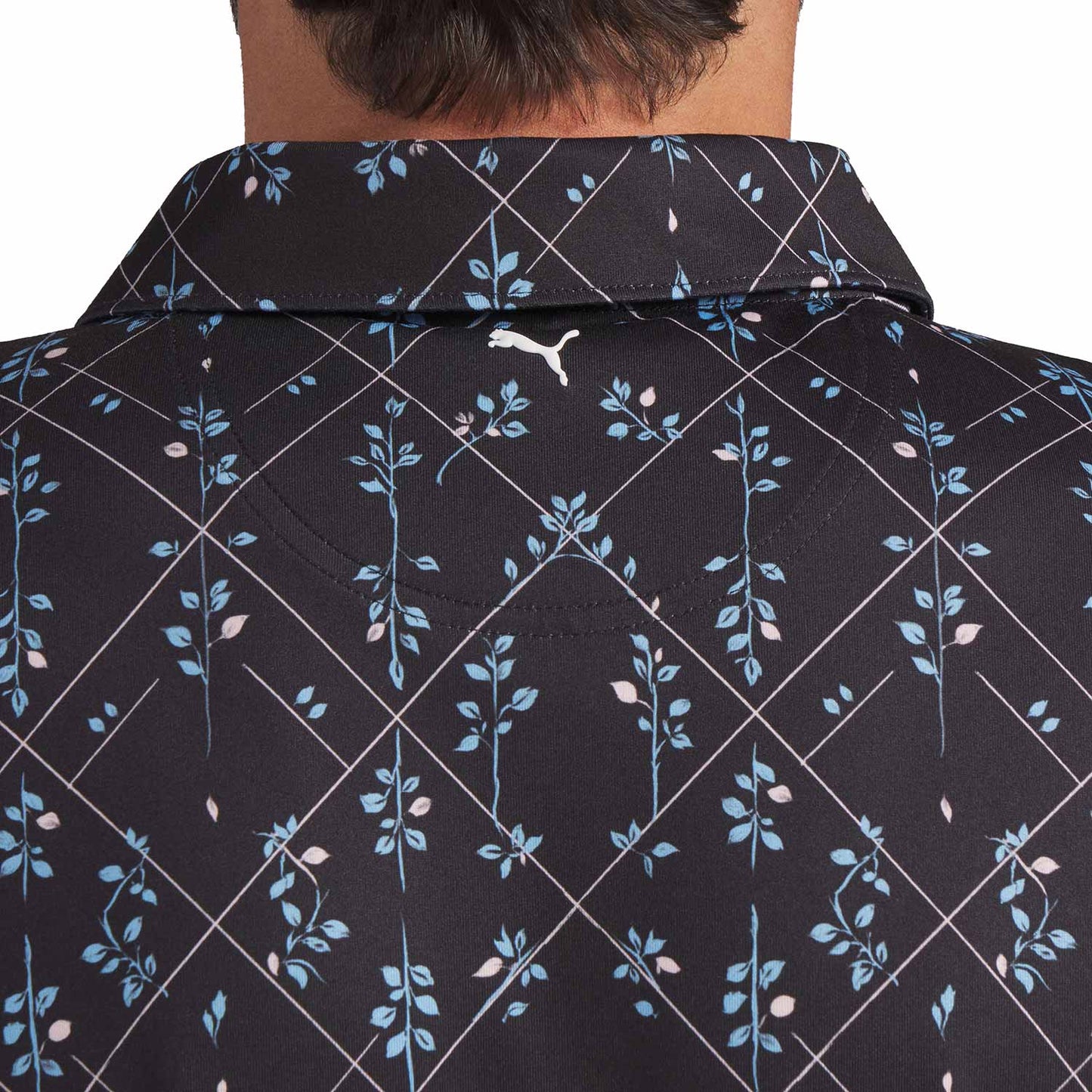 Puma Cloudspun Argyle Bloom Golf Polo