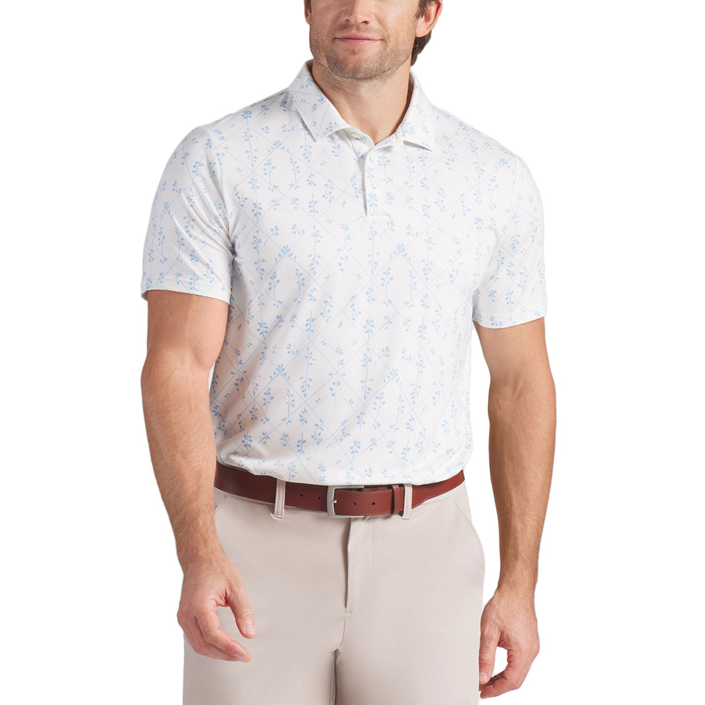 Puma Cloudspun Argyle Bloom Golf Polo