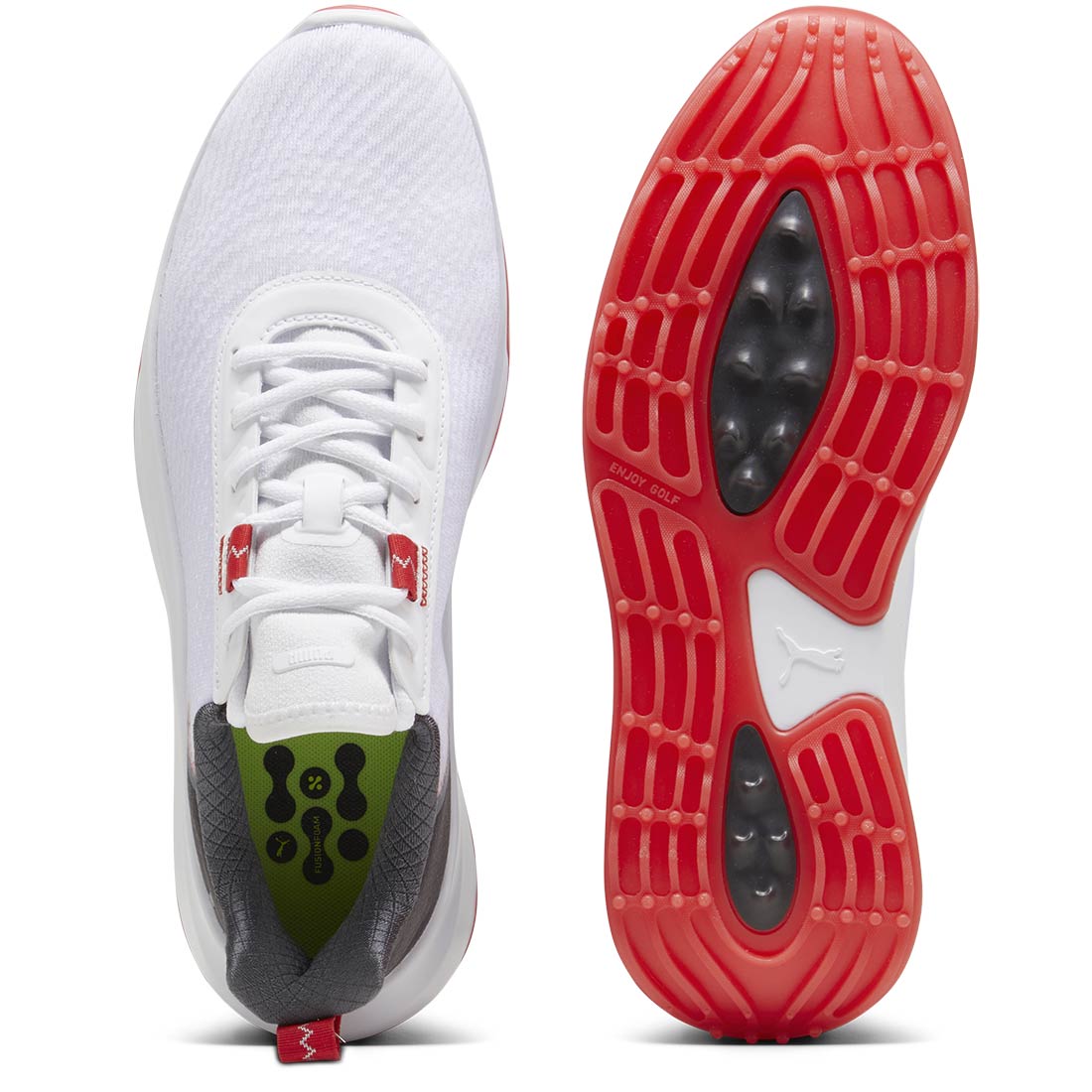 Puma Fusion Crush Sport Golf Shoes White/Dark Coral