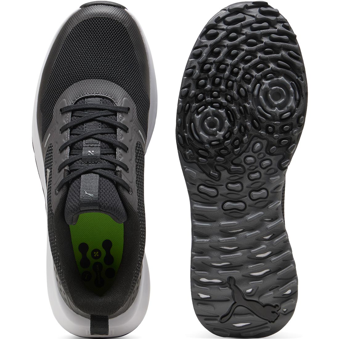 Puma FUSION Grip 6 Spikeless Golf Shoes Black/Asphalt