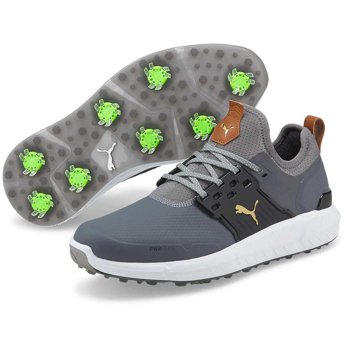 Puma Ignite Articulate Golf Shoes Quiet Shade/Team Gold