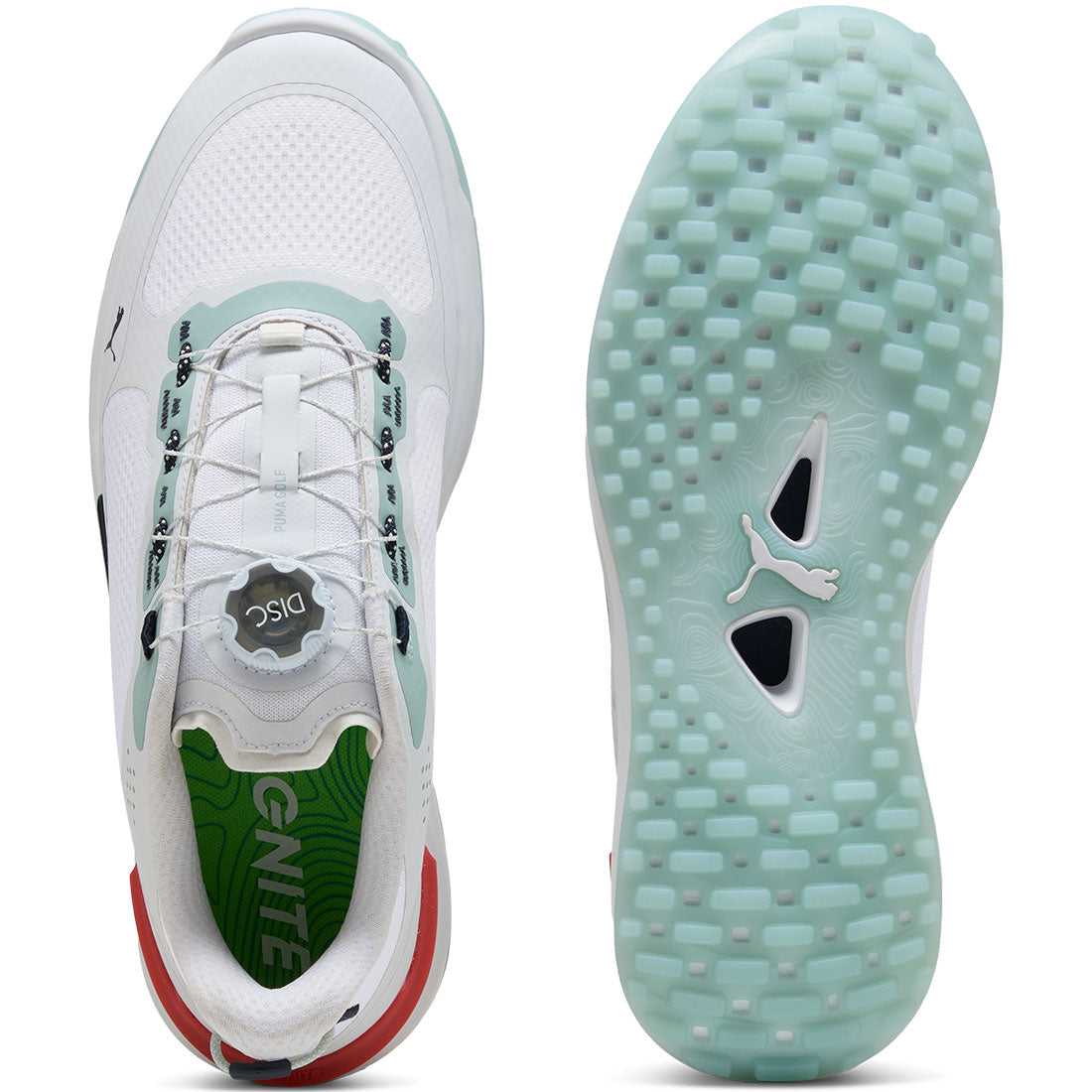 Puma Ignite Elevate 2 Disc Golf Shoes White/Modern Mint