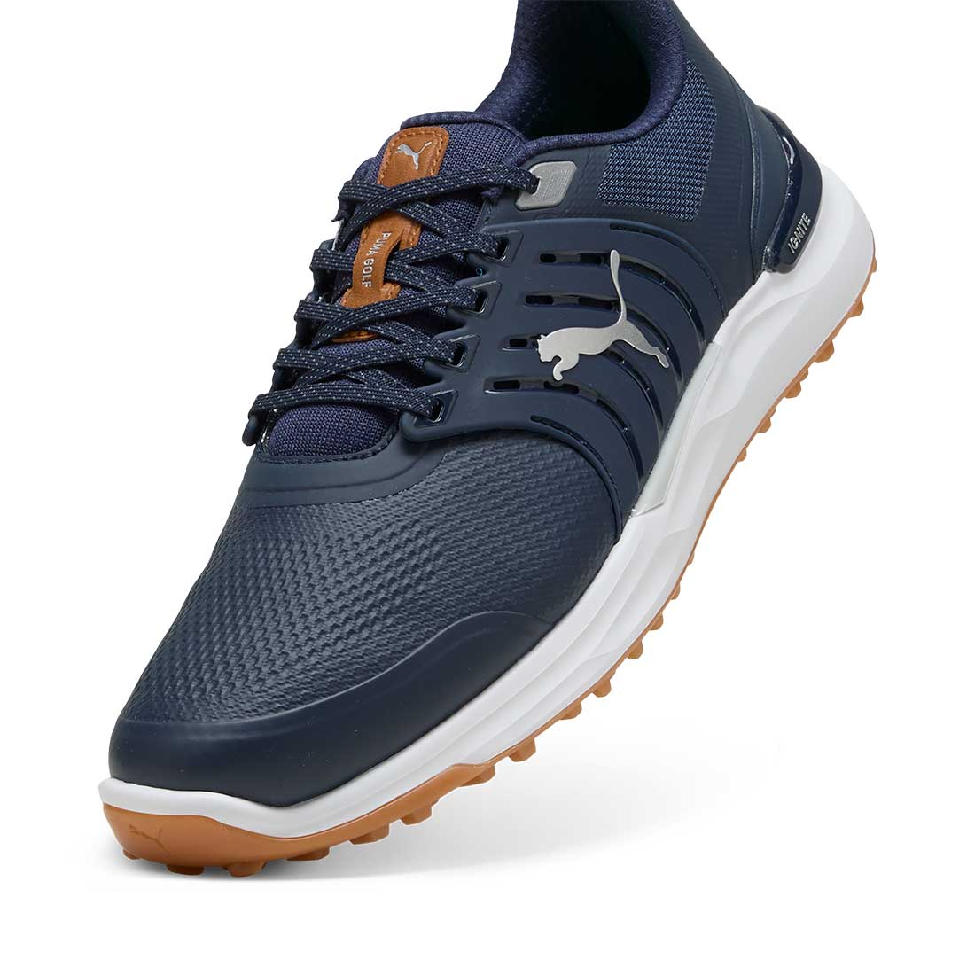 Puma Ignite Elevate 2 Golf Shoes Deep Navy/Silver/Gum