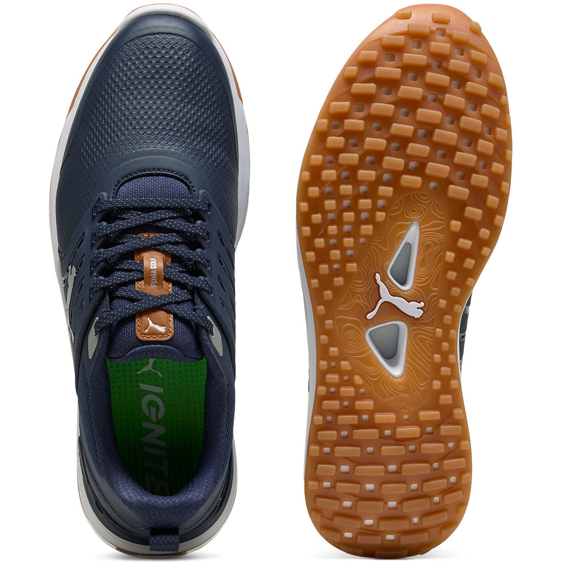 Puma Ignite Elevate 2 Golf Shoes Deep Navy/Silver/Gum