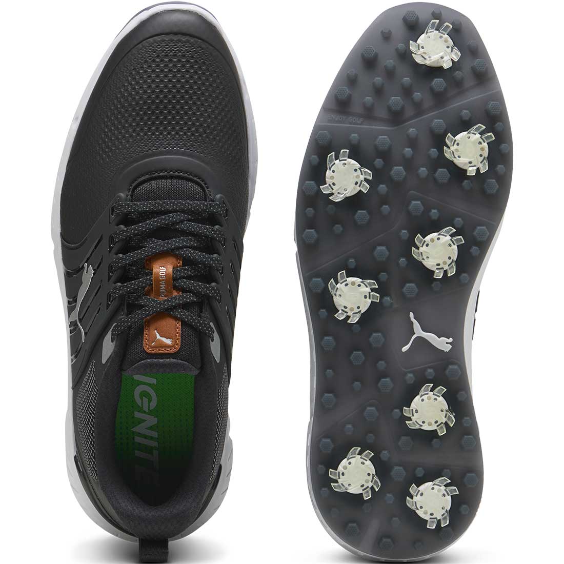 Puma Ignite Elevate 2 Tour Golf Shoes Black/Silver/Slate Sky