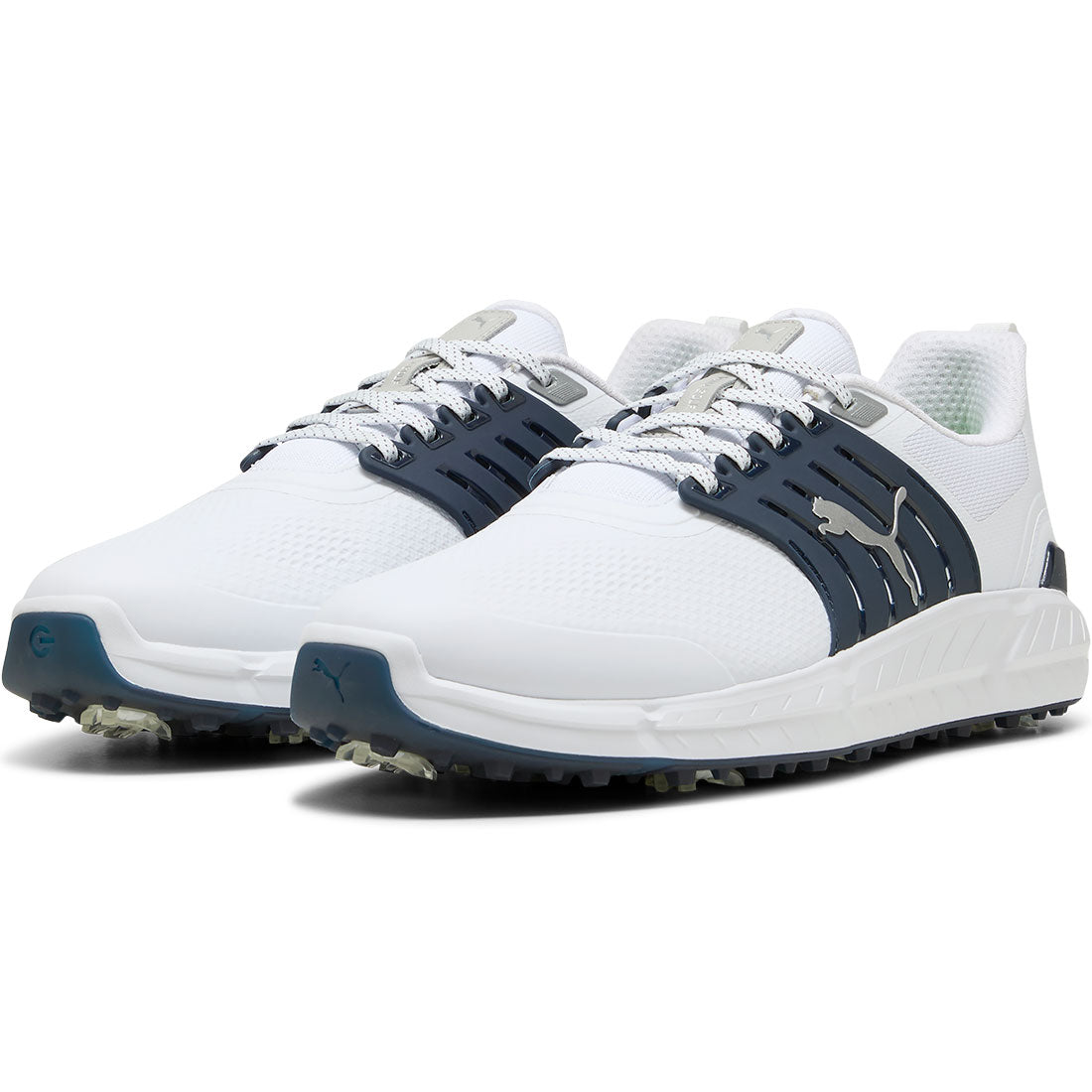 Puma Ignite Elevate 2 Tour Golf Shoes White/Deep Navy/Silver