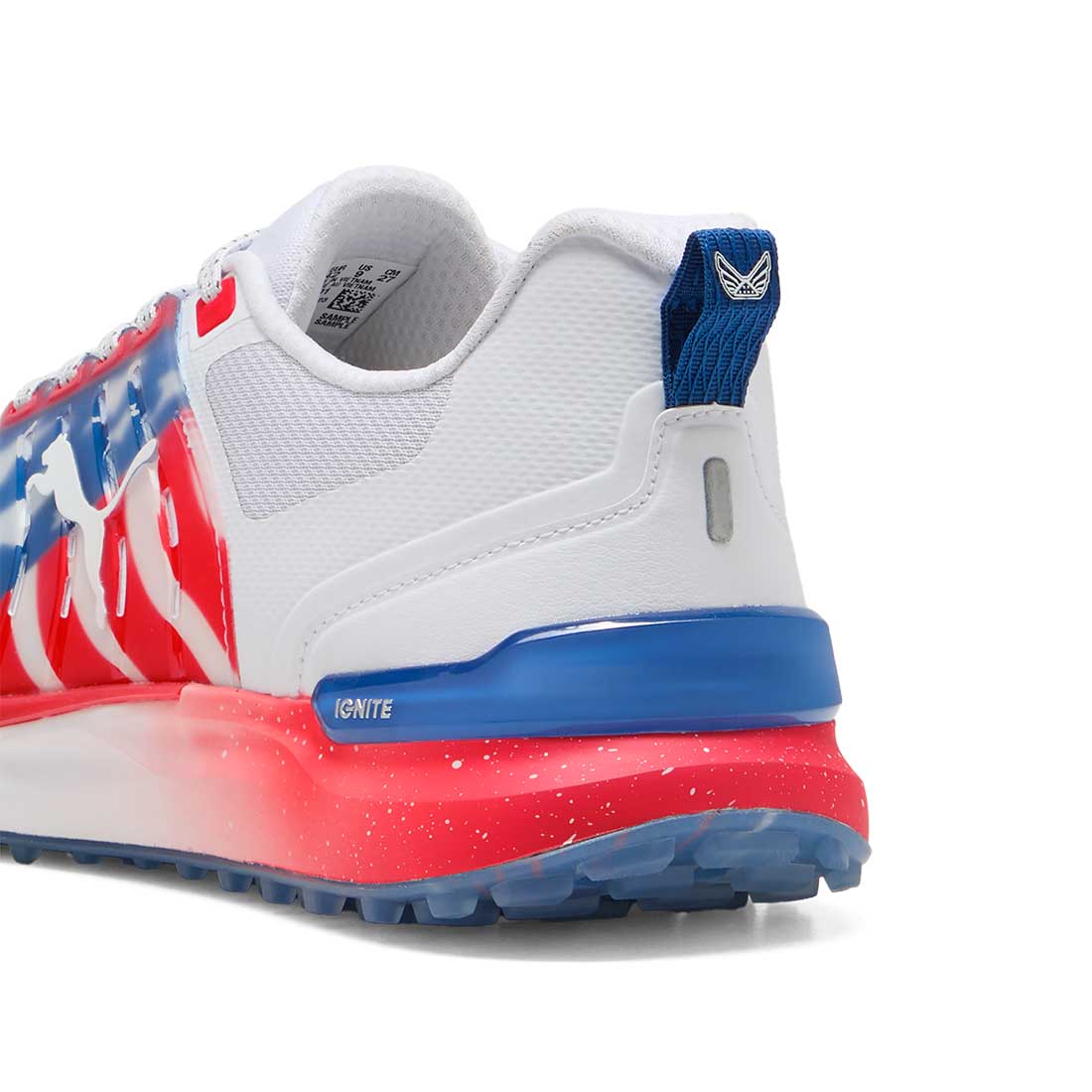 Puma Ignite Elevate 2 Volition Golf Shoes White/Blue Streak/Strong Red