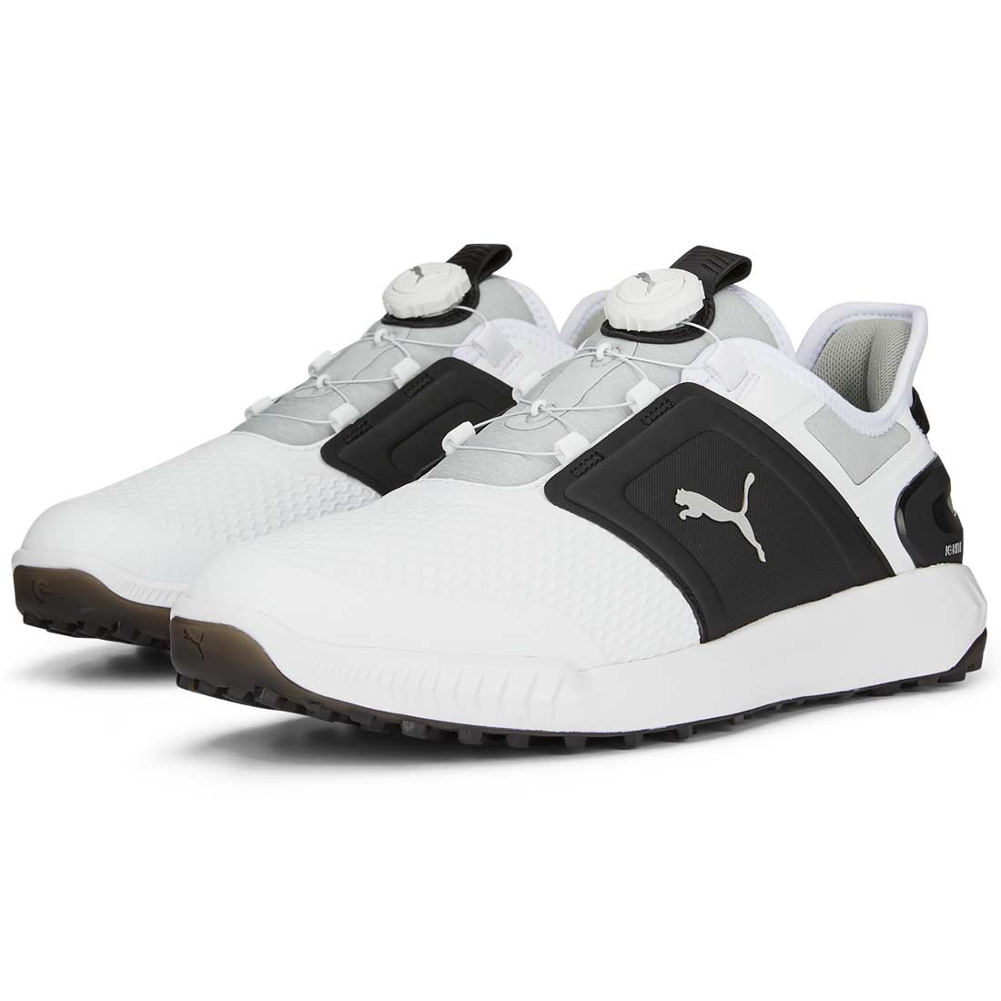 Puma Ignite Elevate Disc Golf Shoes White/Black/Silver – Golf Discount
