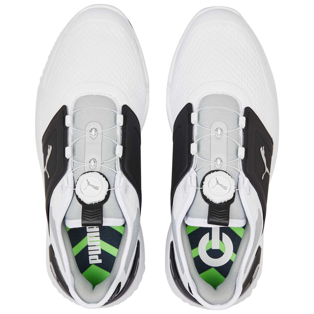 Puma Ignite Elevate Disc Golf Shoes White/Black/Silver – Golf Discount