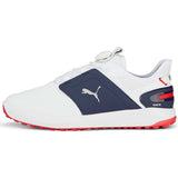 Puma Ignite Elevate Disc Golf Shoes White/Silver/Navy