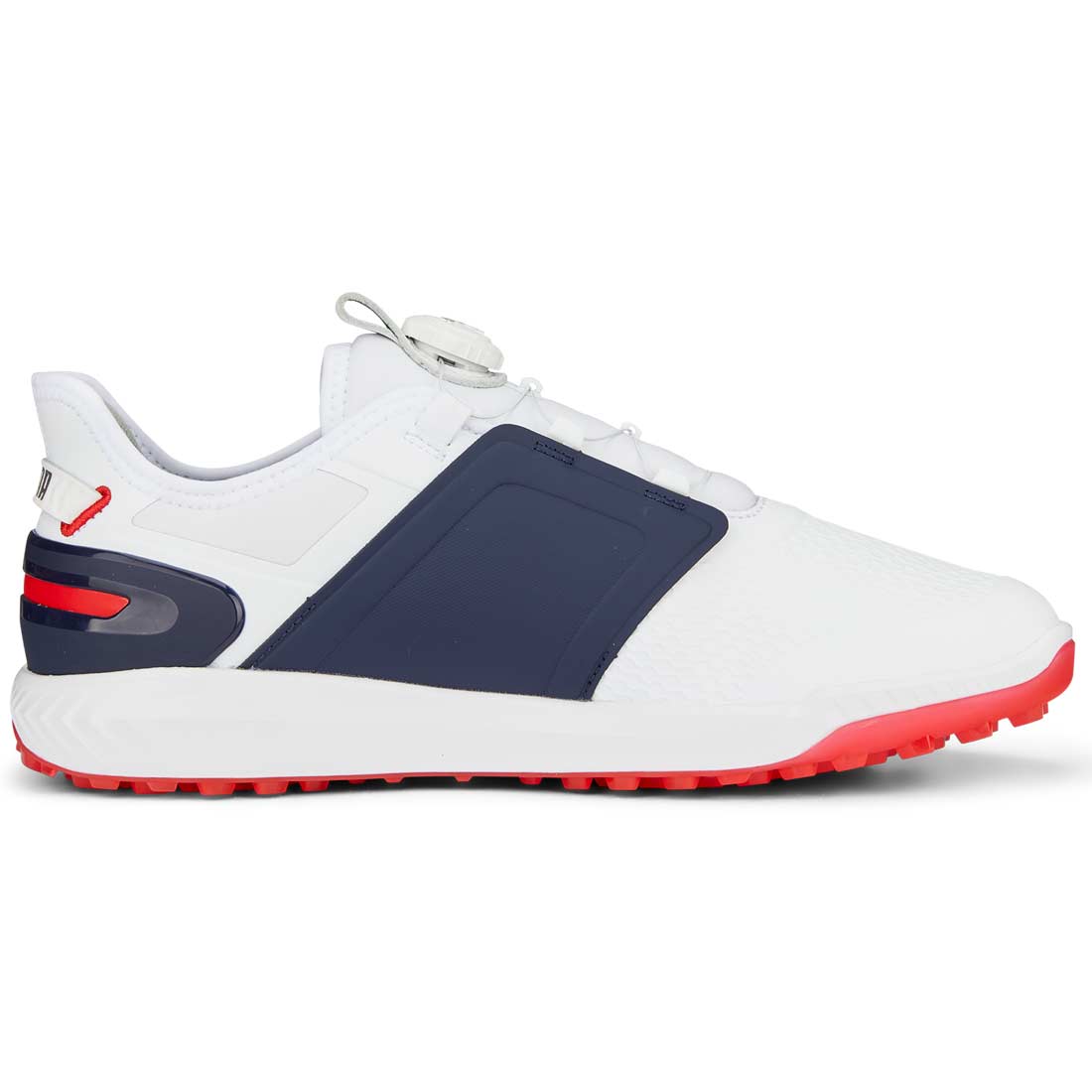 Puma Ignite Elevate Disc Golf Shoes White/Silver/Navy