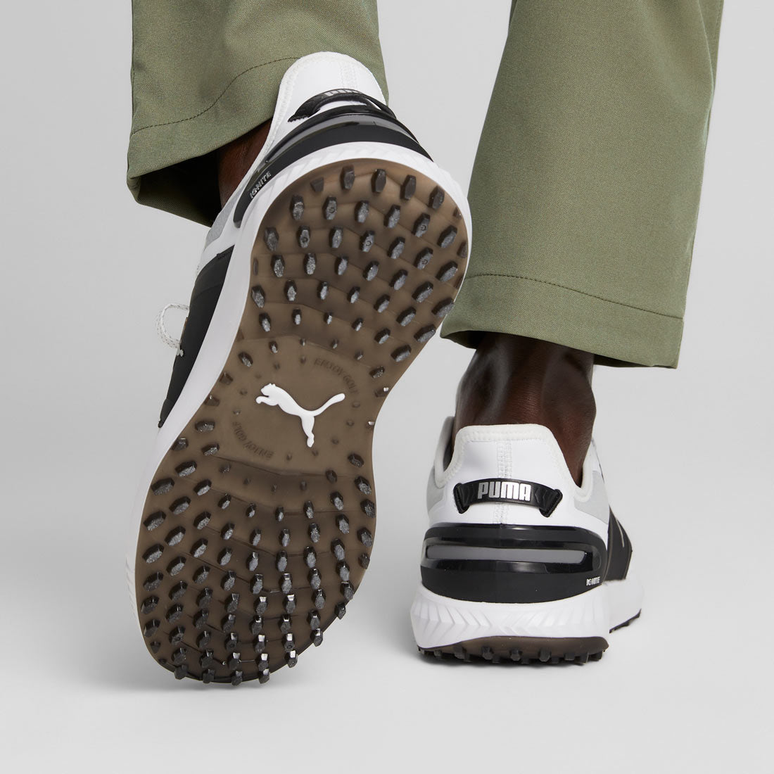 Puma Ignite Elevate Golf Shoes White/Black/Silver – Golf Discount