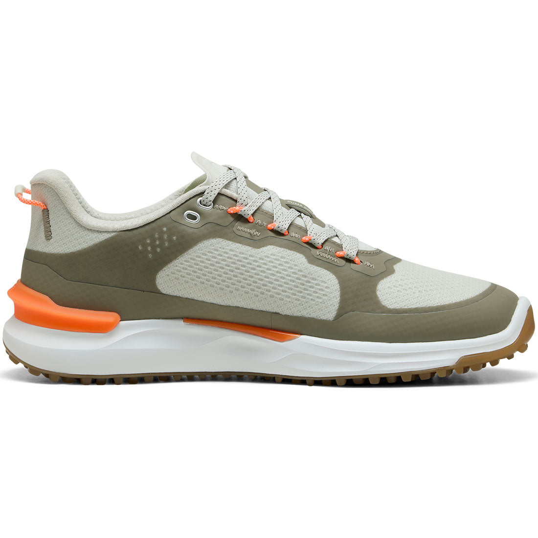 Puma Ignite Elevate X Golf Shoes Sedate Grey/Velvet Moss/Fluro Orange