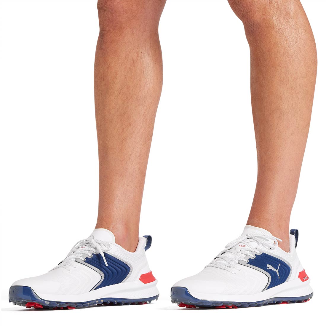 Puma Ignite Innovate Golf Shoes White/Persian Blue/Strong Red