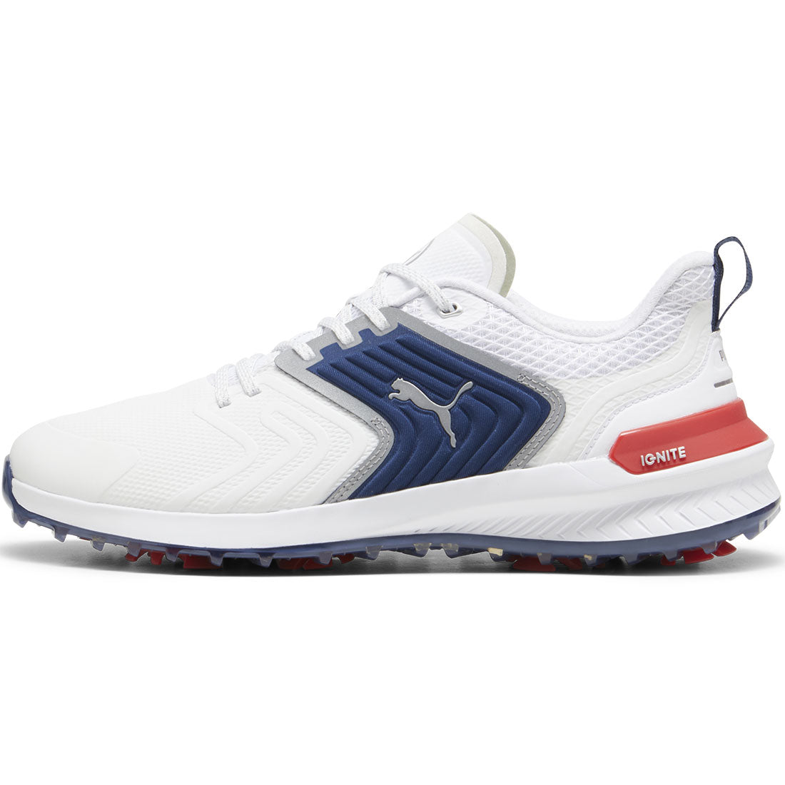 Puma Ignite Innovate Golf Shoes White/Persian Blue/Strong Red