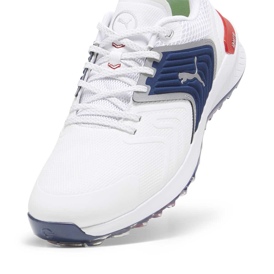 Puma Ignite Innovate Golf Shoes White/Persian Blue/Strong Red