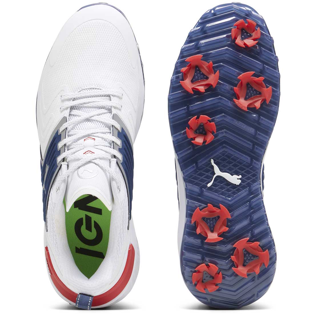 Puma Ignite Innovate Golf Shoes White/Persian Blue/Strong Red
