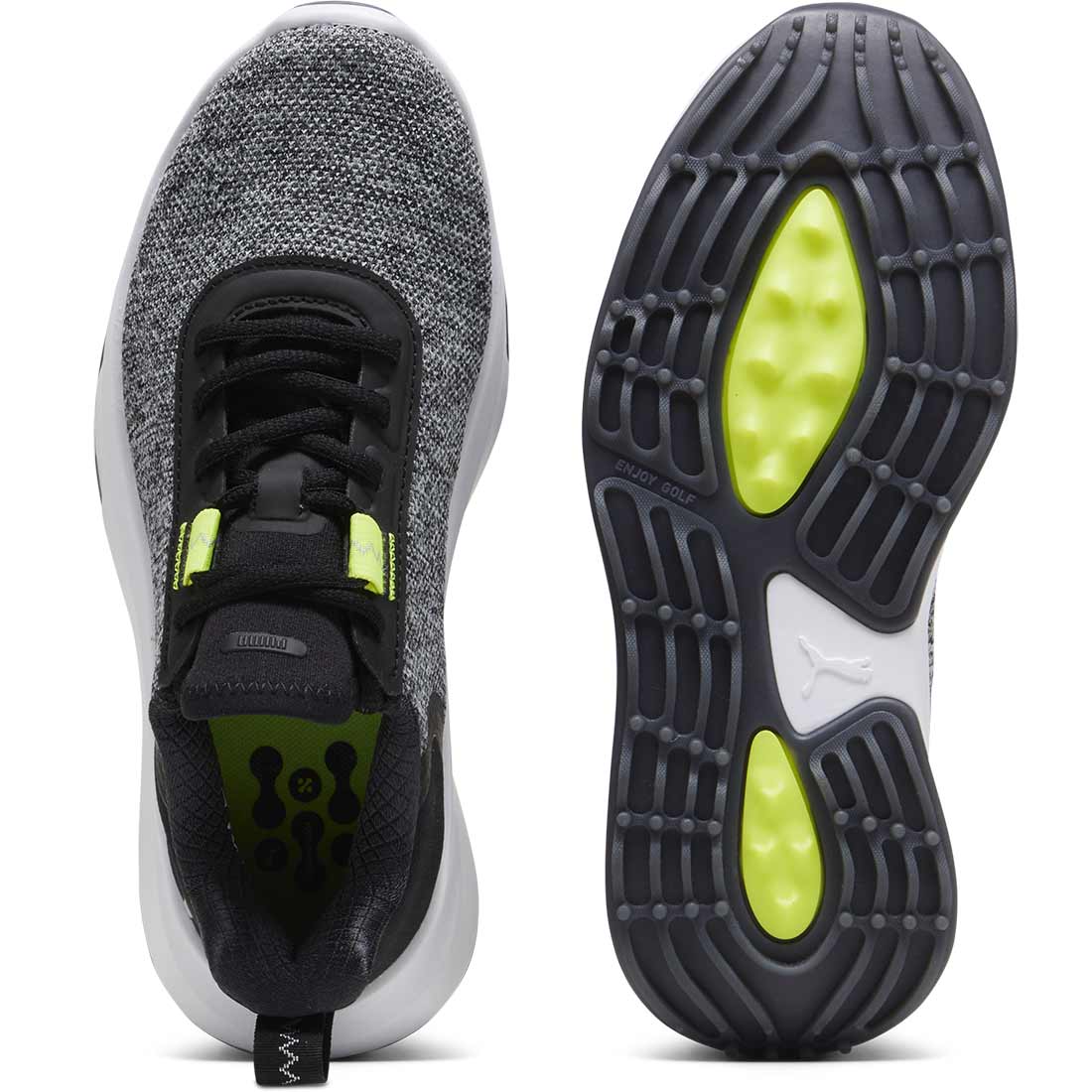 Puma Juniors Fusion Crush Sport Golf Shoes Black/Electric Lime