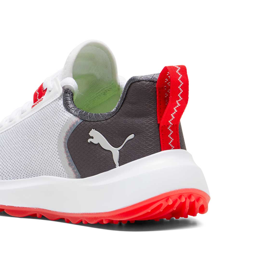 Puma Juniors Fusion Crush Sport Golf Shoes White/Dark Coral