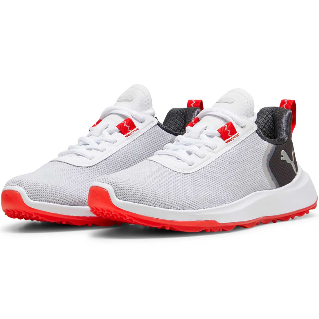 Puma Juniors Fusion Crush Sport Golf Shoes White/Dark Coral