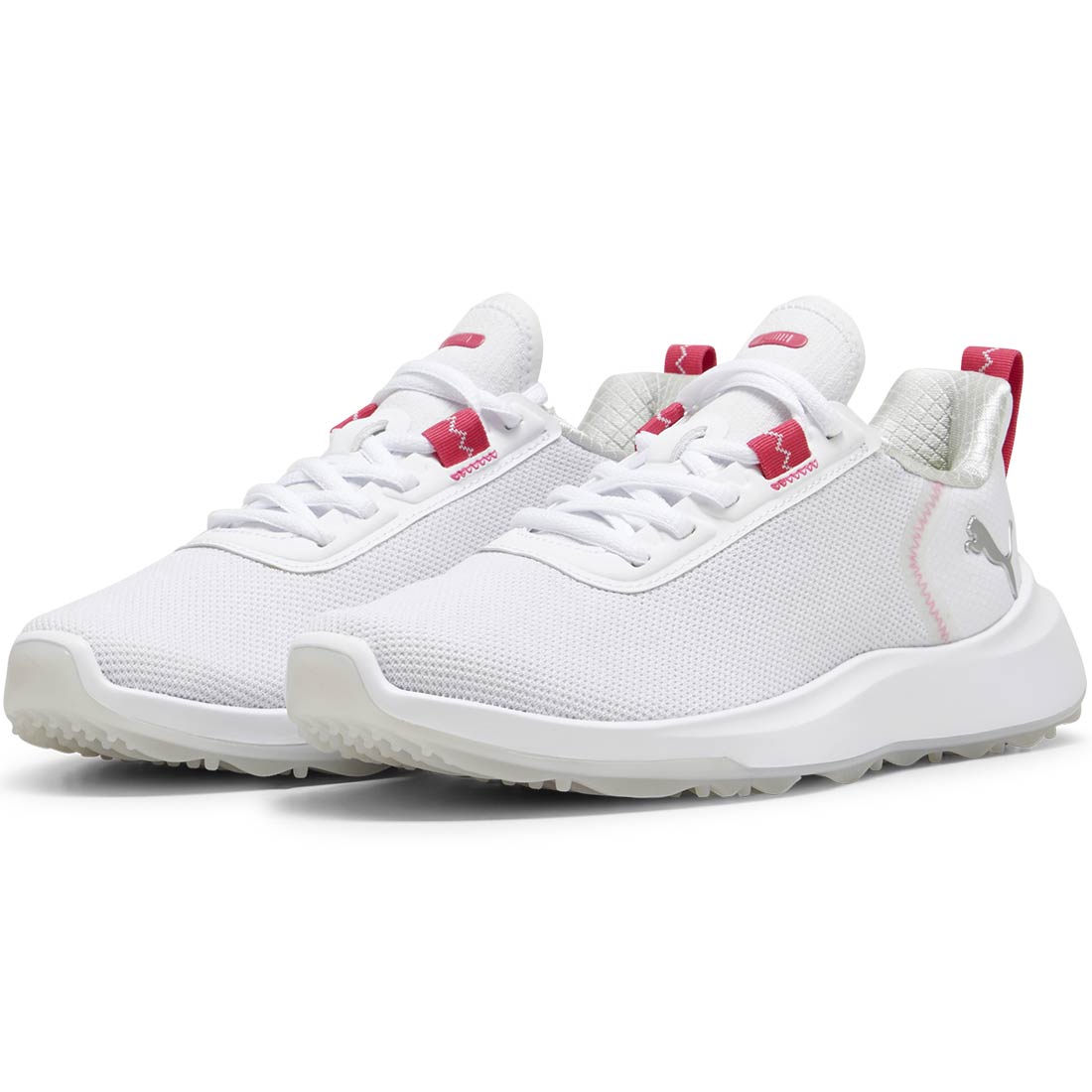 Puma Juniors Fusion Crush Sport Golf Shoes White/Garnet Rose