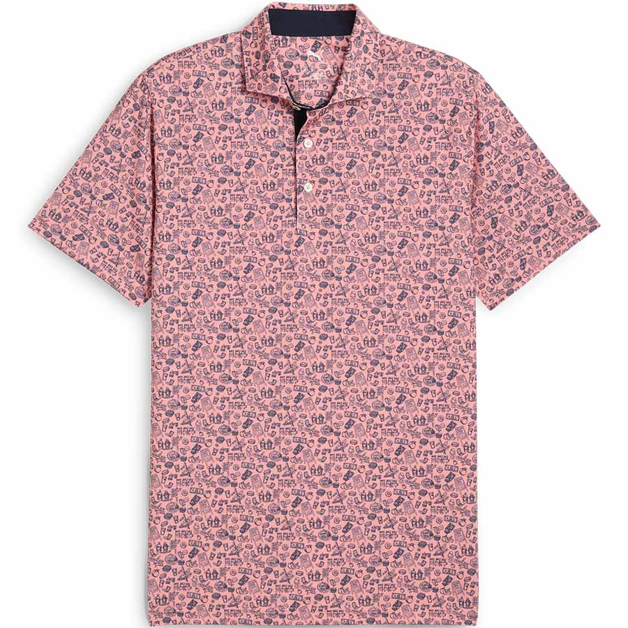 Puma MATTR Peach Stand Golf Polo