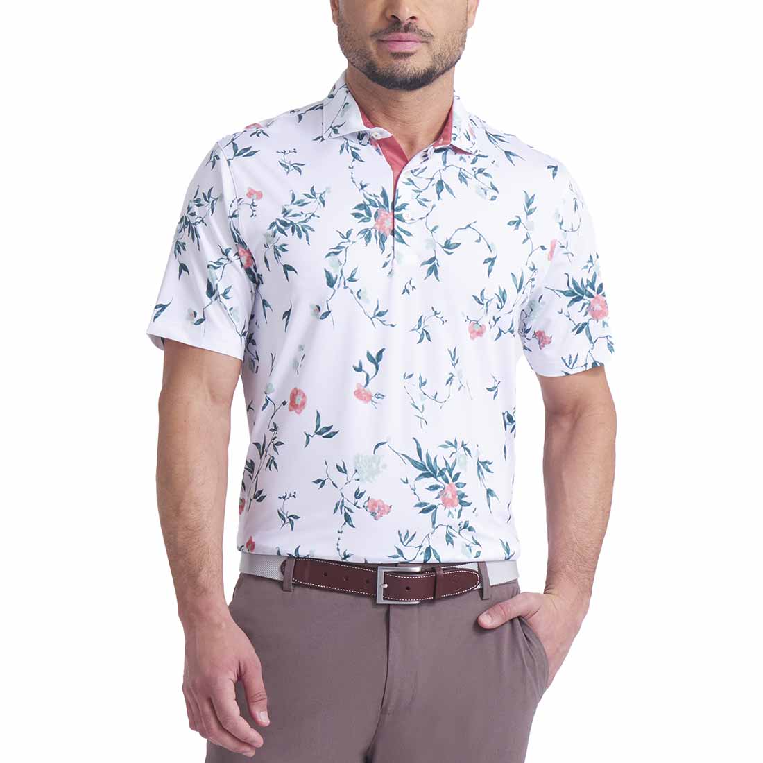 Puma MATTR Water Floral Golf Polo