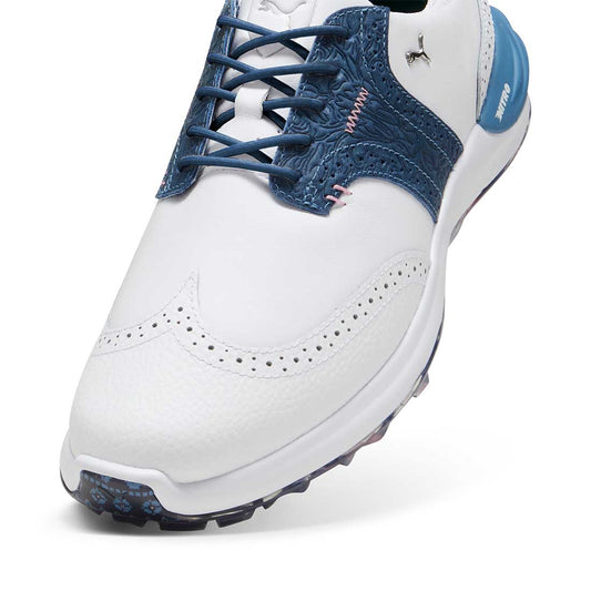 Puma PhantomCat Nitro Fair Isle Golf Shoes White/Blue Horizon