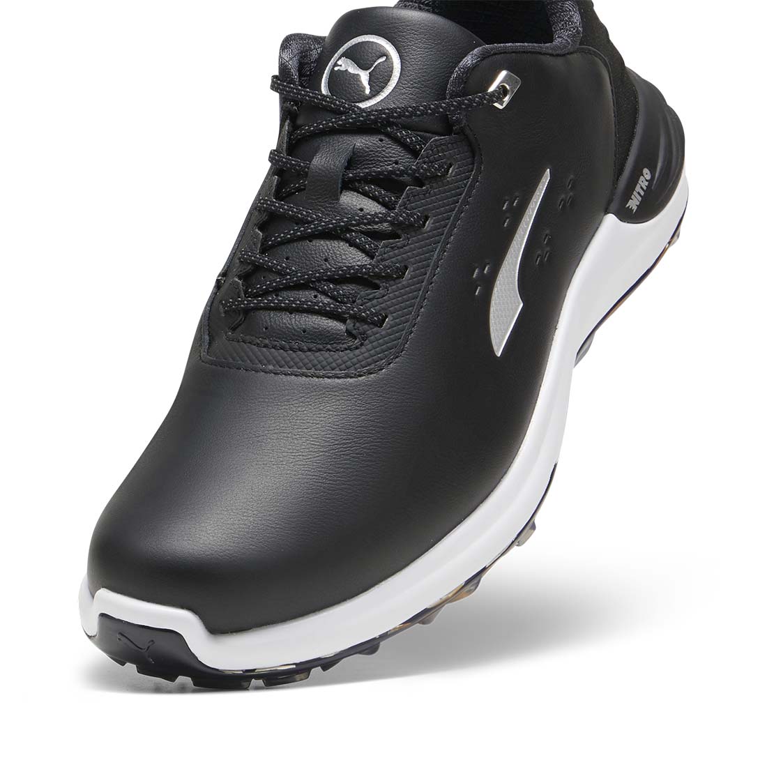 Puma PhantomCat Nitro Golf Shoes Black/Silver/Yellow Sizzle – Golf