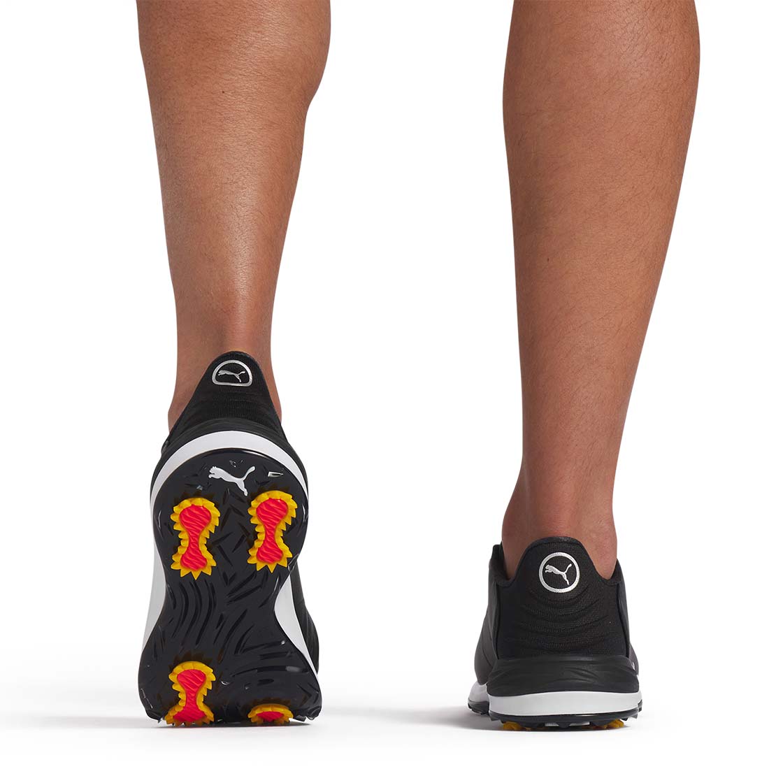 Puma PhantomCat Nitro Golf Shoes Black/Silver/Yellow Sizzle