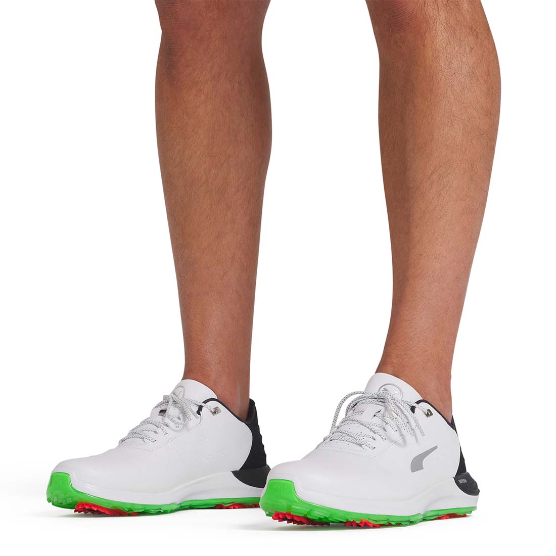 Puma PhantomCat Nitro Golf Shoes White/Black/Fluro Green – Golf