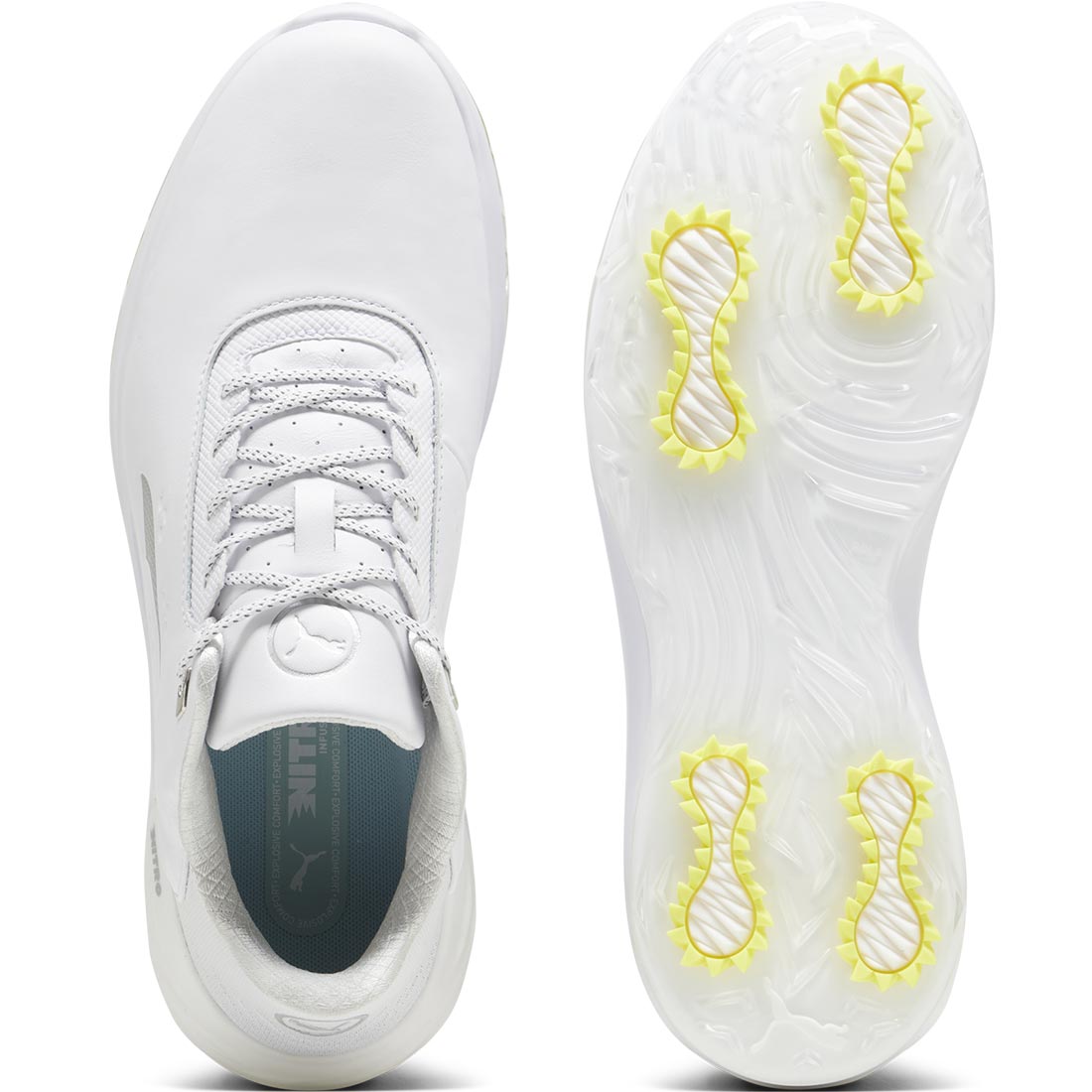 Puma PhantomCat Nitro Golf Shoes White/Silver/Feather Grey – Golf