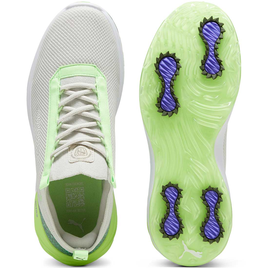 Puma Phantomcat Nitro Sport Golf Shoes Vapor Grey/Speed Green