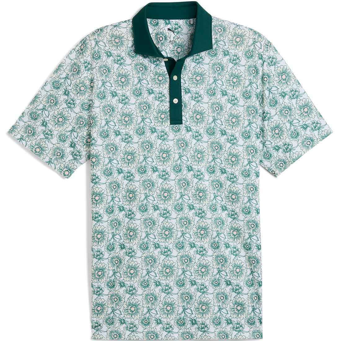 Puma Pique Flower Fields Golf Polo