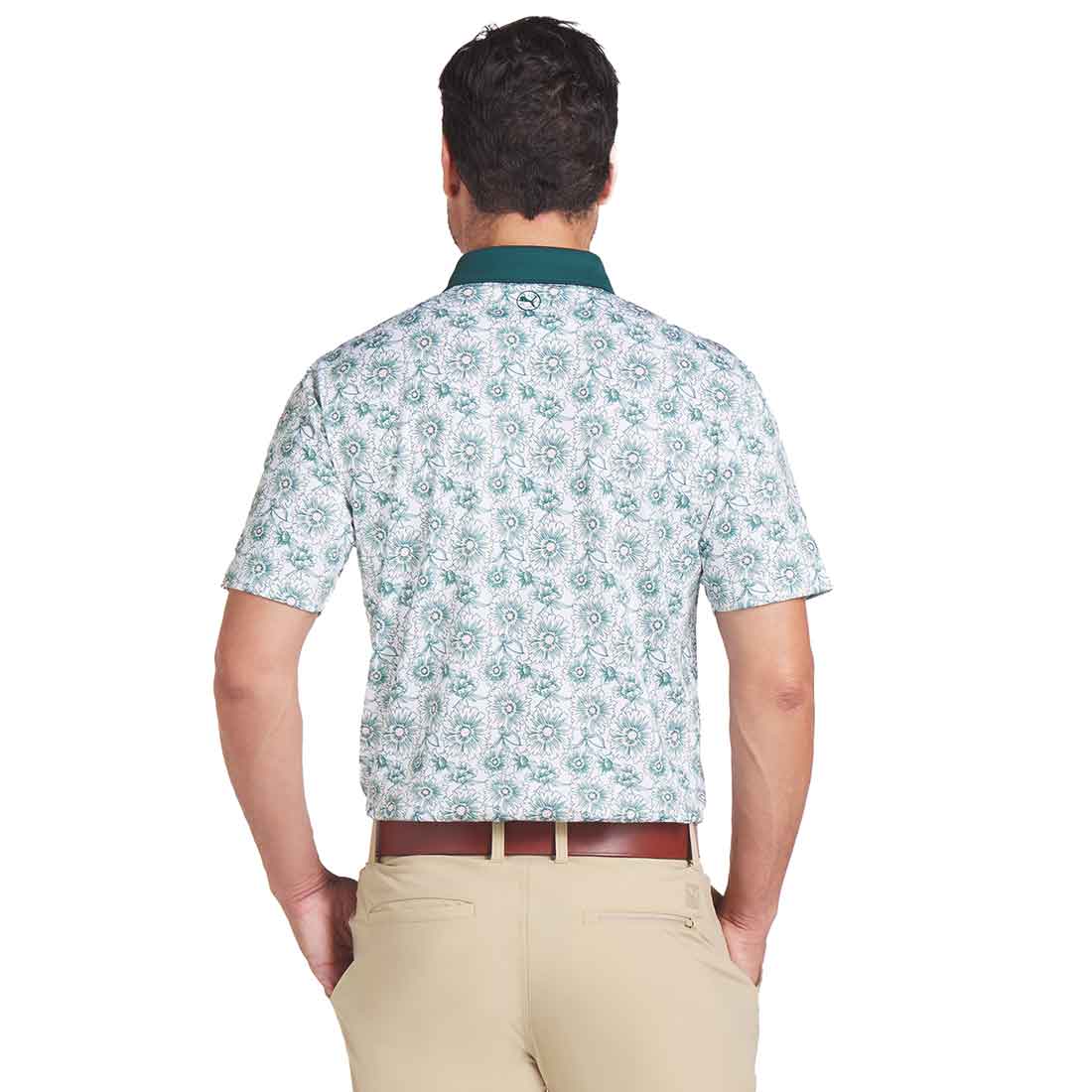 Puma Pique Flower Fields Golf Polo
