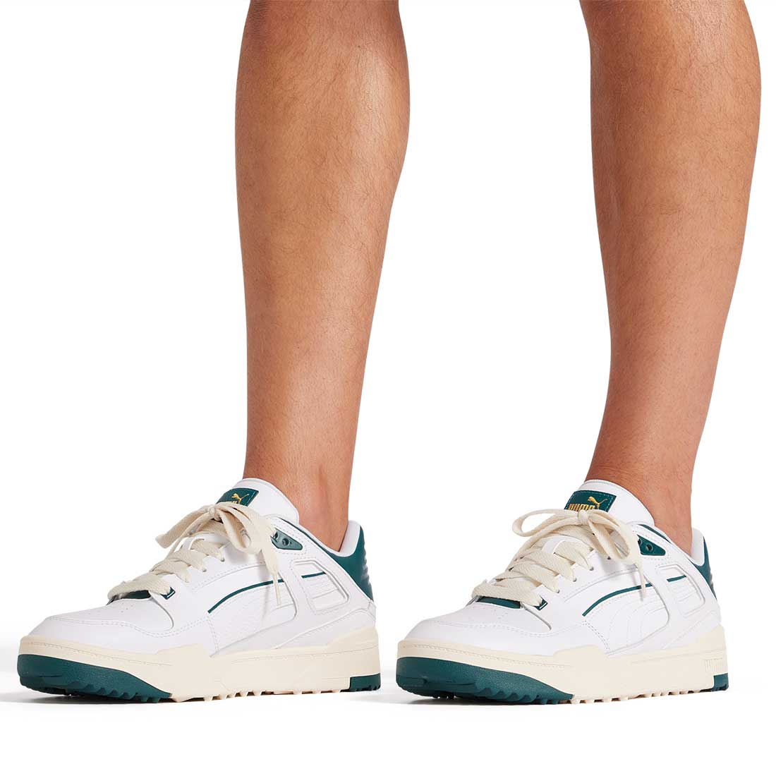 Puma Slipstream G Golf Shoes White/Varsity Green – Golf Discount