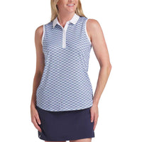 Puma Women's Cloudspun Scallop Sleeveless Golf Polo