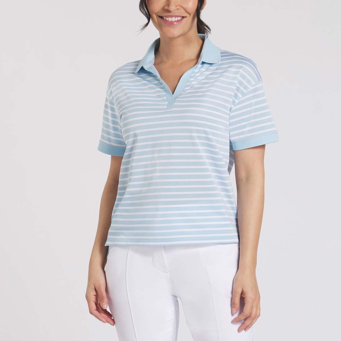 Puma Women's Everyday Stripe Pique Golf Polo