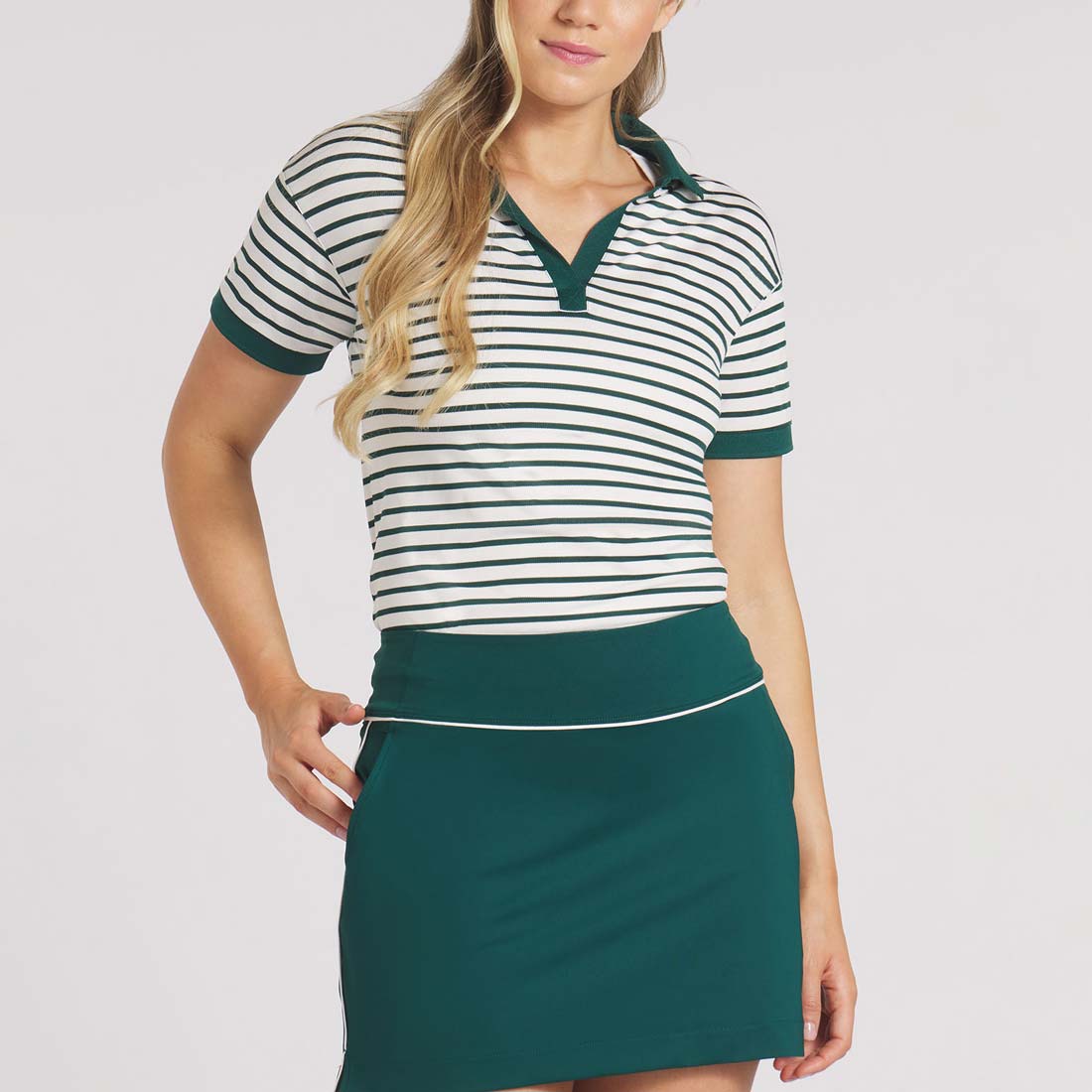 Puma Women's Everyday Stripe Pique Golf Polo