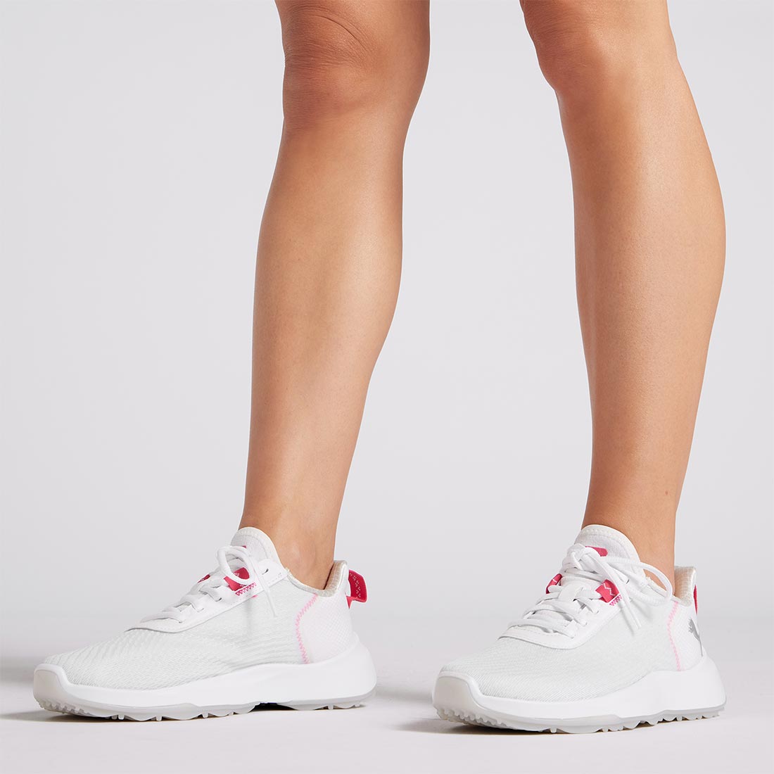 Puma Women's Fusion Crush Sport Golf Shoes White/Garnet Rose