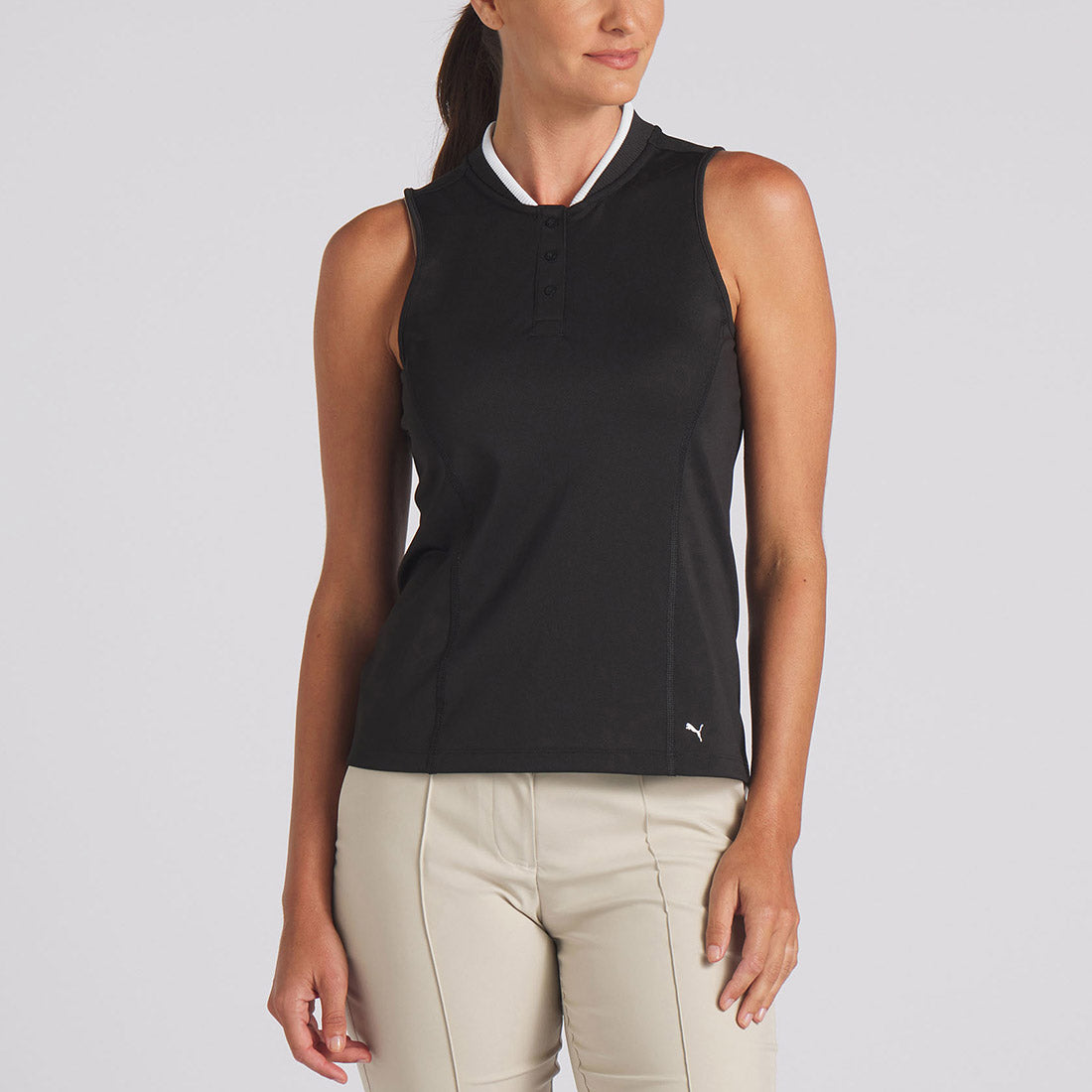 Puma Women's Range Pique Sleeveless Golf Polo