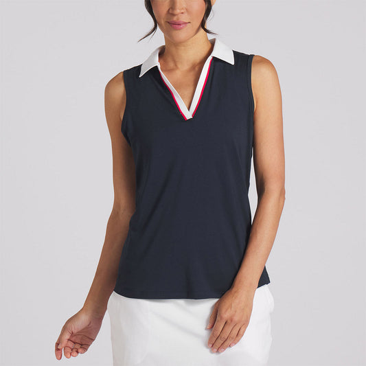 Puma Women's Volition Piped Sleeveless Golf Polo