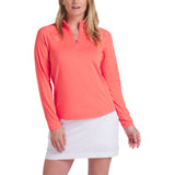 Puma Women's You-V Solid Quarter Zip Golf Pullover