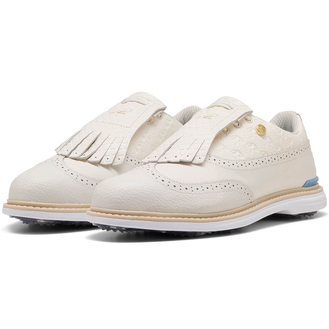 Puma x Arnold Palmer Royale Wingtip Golf Shoes Frosted Ivory/Zen Blue/White