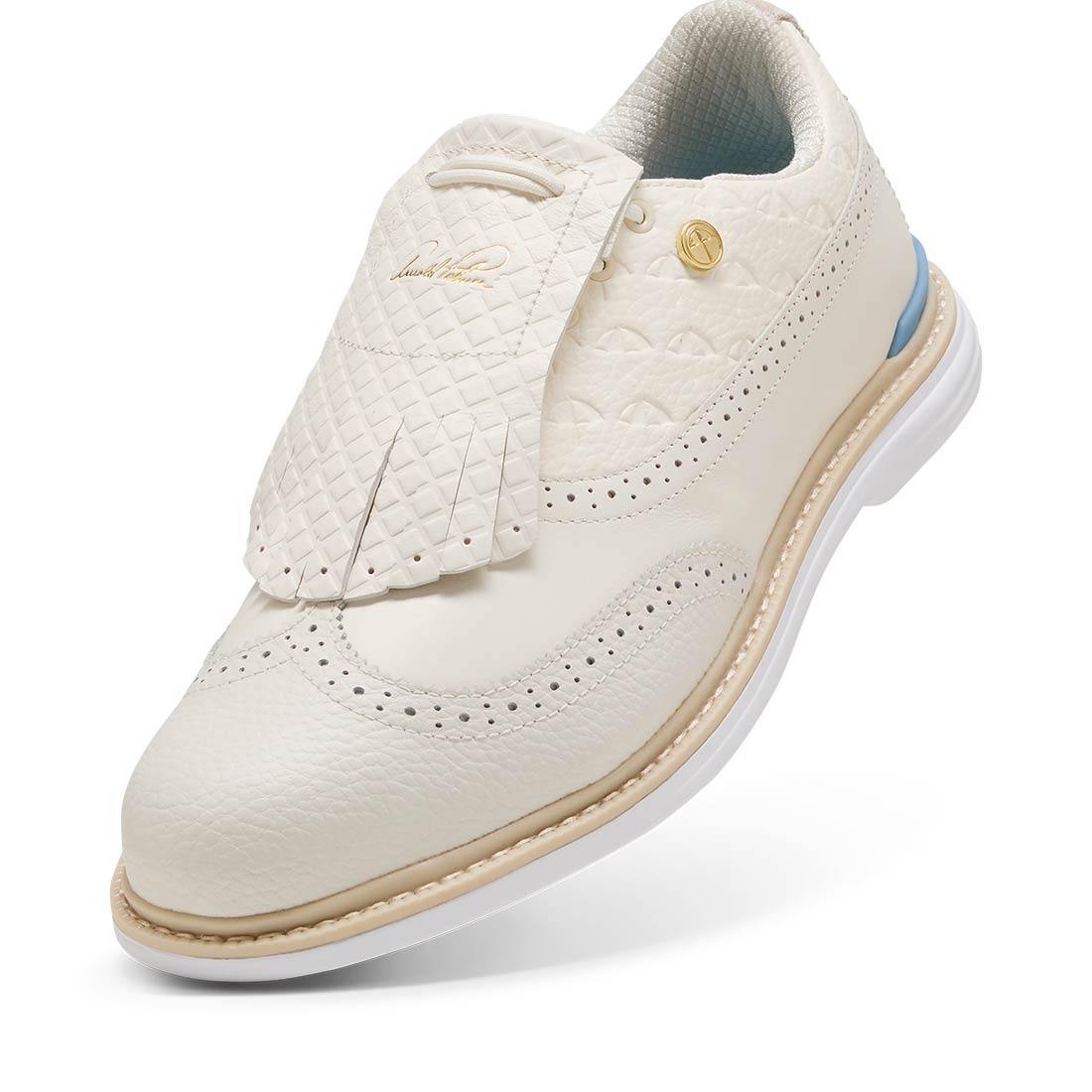 Puma x Arnold Palmer Royale Wingtip Golf Shoes Frosted Ivory/Zen Blue/White